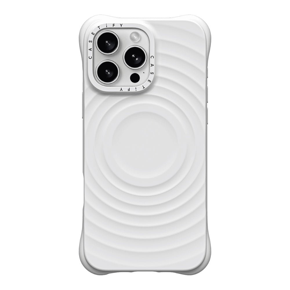 Estuche CASETiFY Ripple iPhone 15 - Blanco
