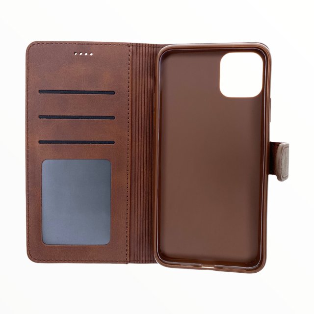 Estuche Carteras LC Imeeke Folio Libreta con Porta Tarjeta Apple iPhone 12 Mini Color Cafe — foto 2