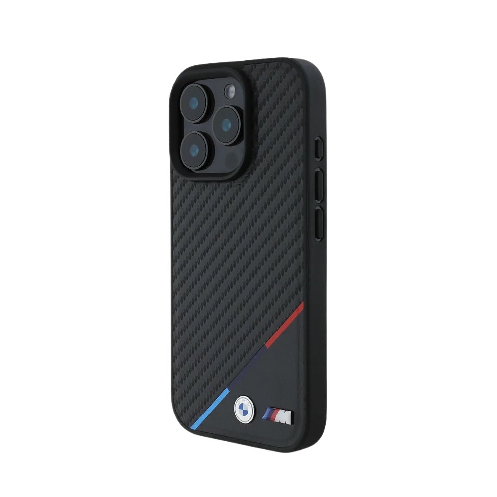 BMW Hc M MagSafe Pu Carbon Tricolor Line Black iPhone 16 Pro Max — foto 2