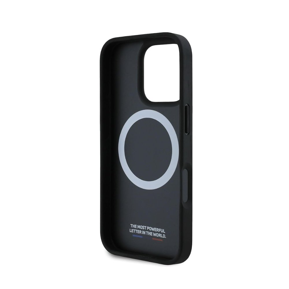BMW Hc M MagSafe Pu Carbon Tricolor Line Black iPhone 16 Pro Max — foto 3