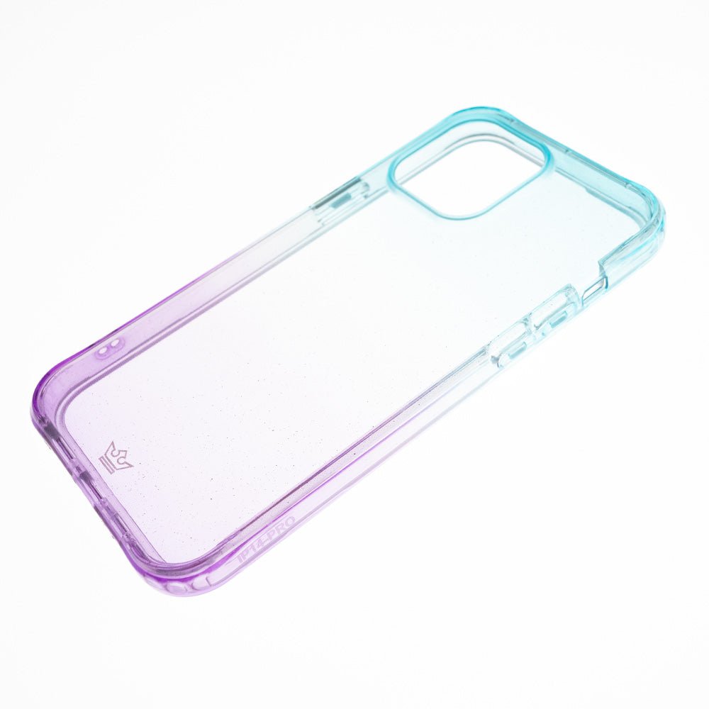 Estuche Clásico El Rey Marco Degrade Brillo Apple iPhone 14 Pro Color Turquesa / Morado — foto 2