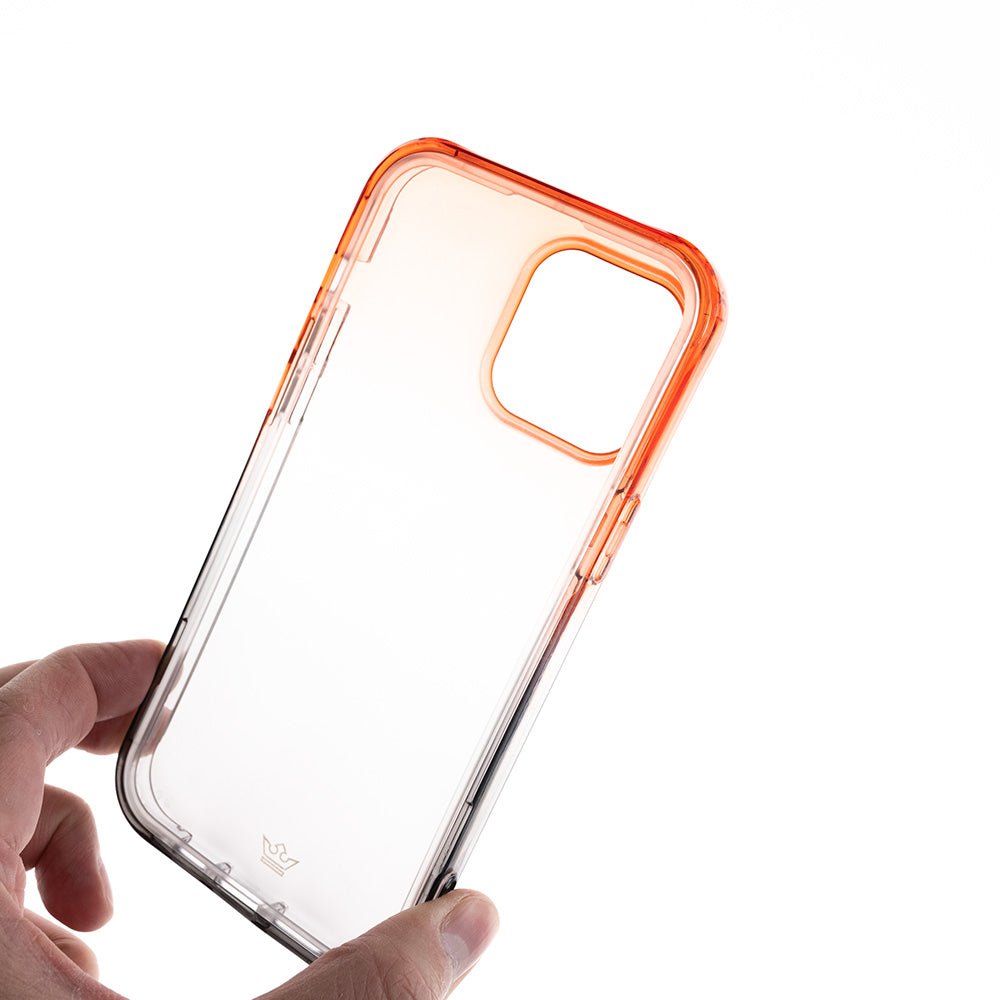 Estuche Clásico el Rey Marco Degrade Apple iPhone 14 Pro Color Naranja / Gris — foto 2