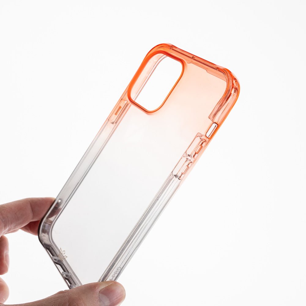 Estuche Clásico El Rey Marco Degrade Apple iPhone 14 Plus Color Naranja / Gris — foto 3