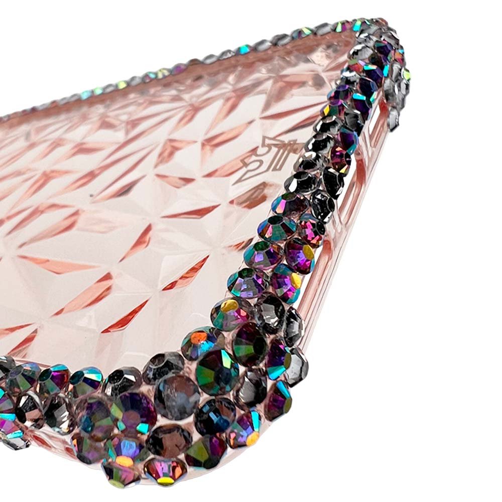 Estuche El Rey Marco iPhone 12 Pro Max Diamantes Transparente Color Rosado — foto 4