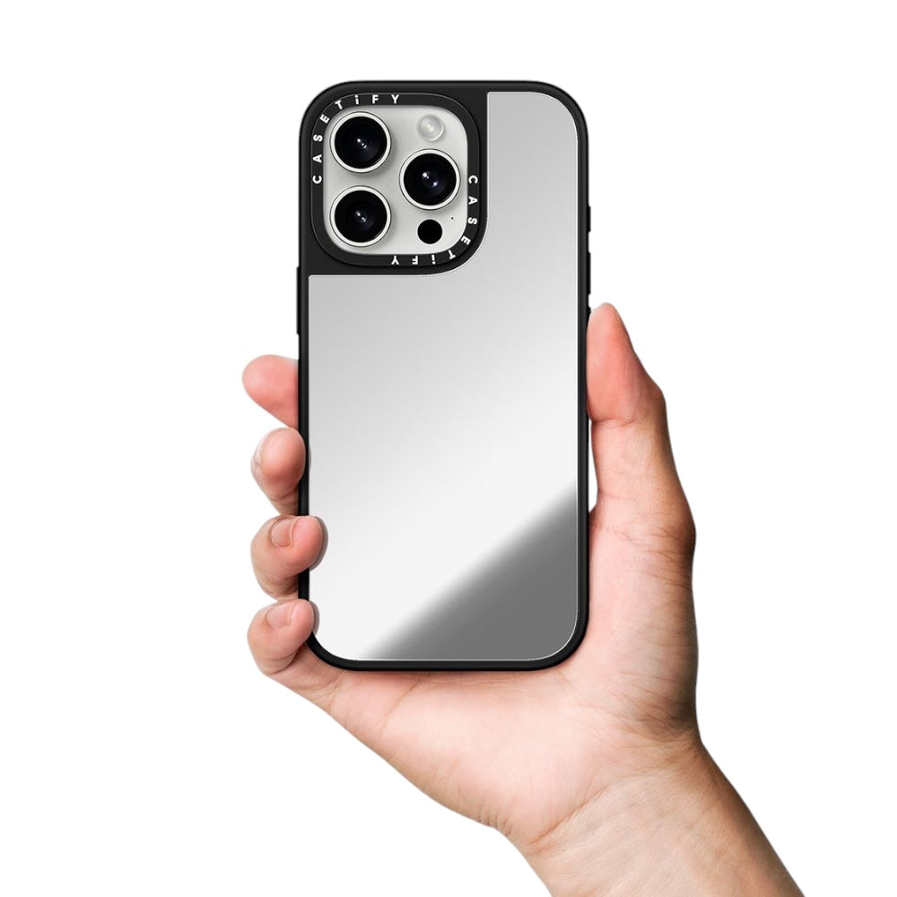 CASETiFY Mirror Marco Negro para iPhone 13 — foto 5
