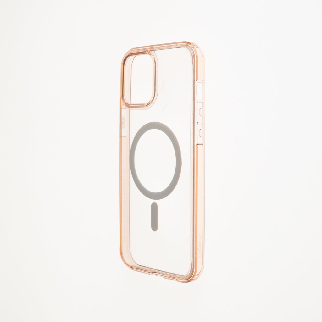 Estuche Clásico Spigen MagSafe Marco Apple iPhone 12 Pro Max Color Rosado / Transparente — foto 2