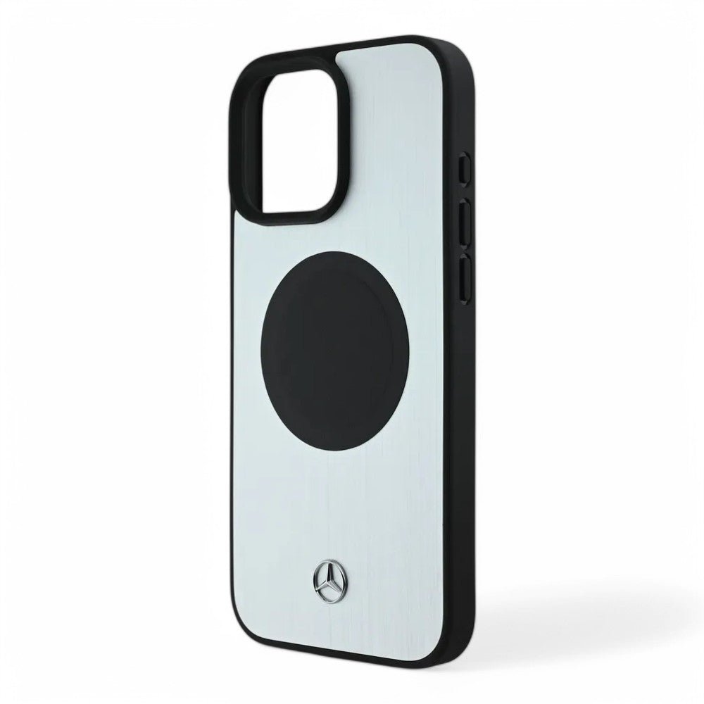Mercedes-benz Mb Leather & Alu MagSafe Case Silver iPhone 16 Pro Max — foto 3