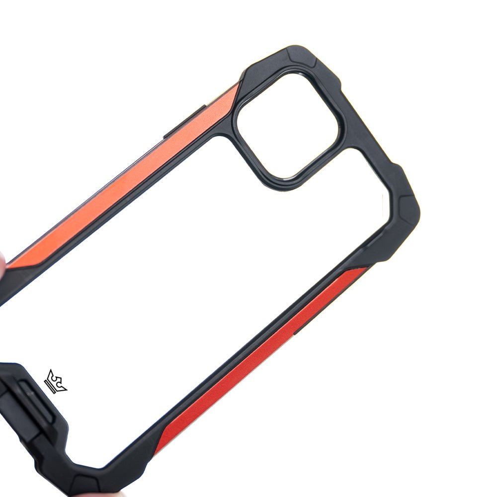 Estuche Clásico el Rey Impact 10 Metros de Protección Apple iPhone 12 Pro Max Color Negro / Rojo — foto 2