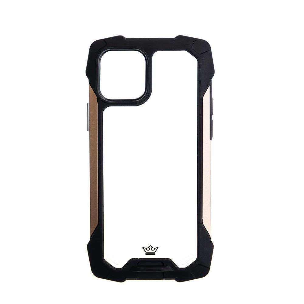 Estuche Clásico El Rey Impact 10 Metros de Protección Apple iPhone 13 Pro Max Color Negro / Dorado