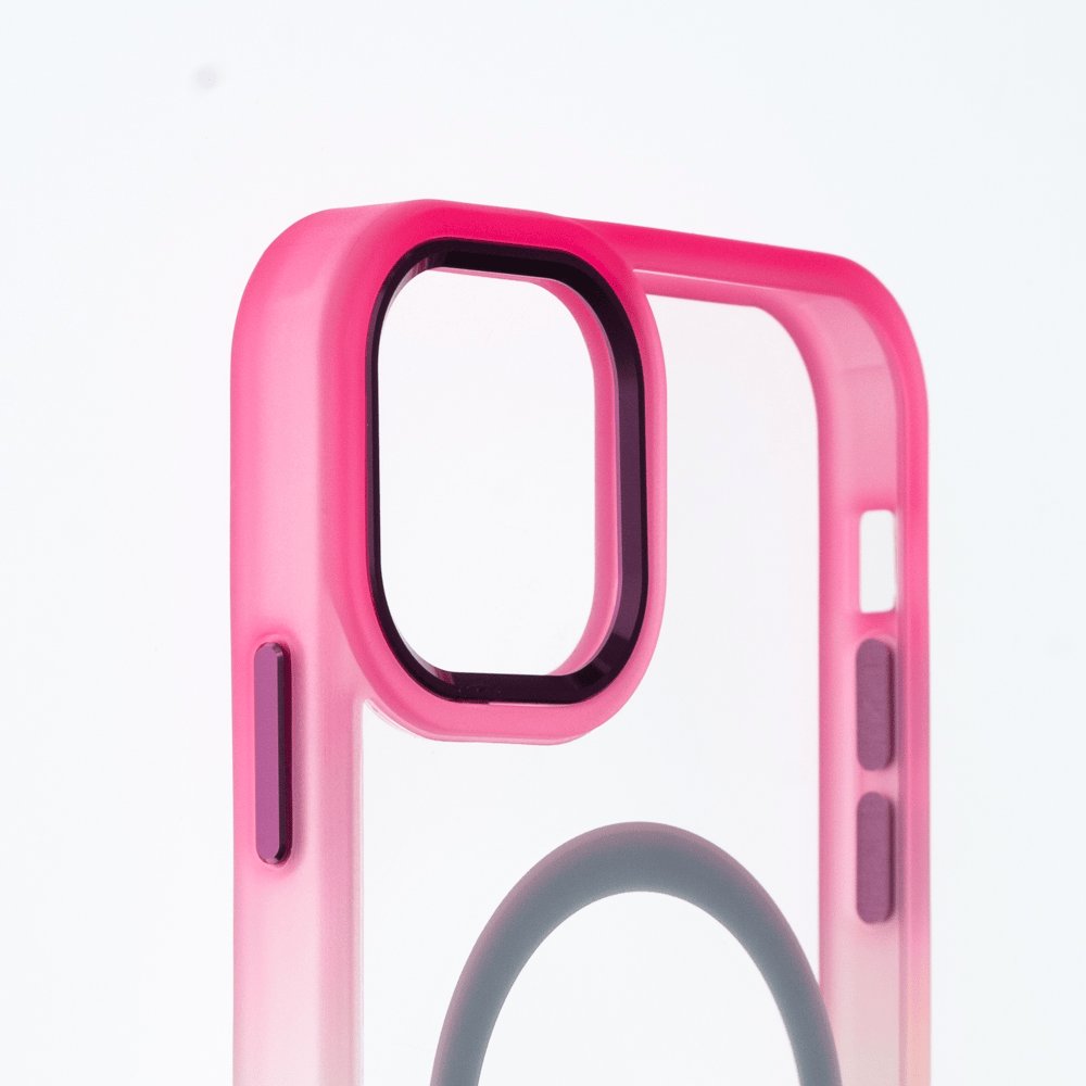 Estuche MagSafe el Rey Degrade Borde y MagSafe Apple iPhone 14 Pro Color Rosado / Verde — foto 4