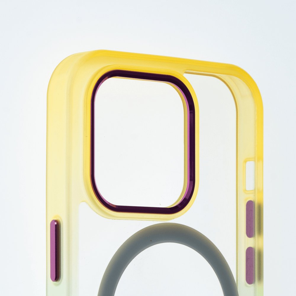 Estuche MagSafe El Rey Degrade Borde y MagSafe Apple iPhone 14 Plus Color Amarillo / Turquesa — foto 4