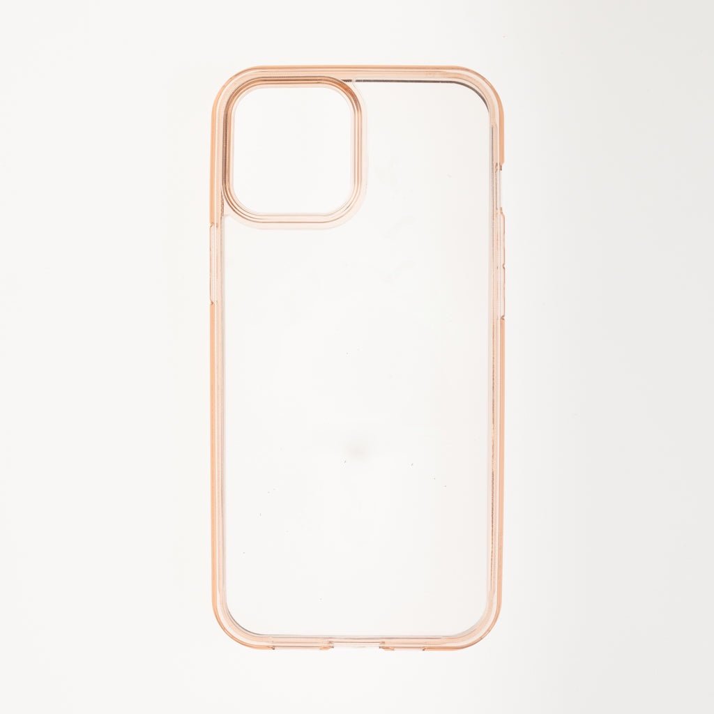 Estuche Clásico Spigen Transparente Marco Apple iPhone 13 Pro Max Color Rosado / Transparente