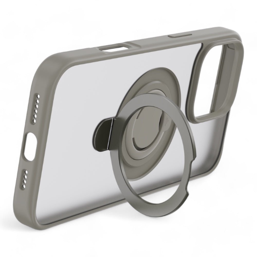 Estuche Devia MagSafe iPhone 16 Delight Series Magnetic Case With Bracket Color Gris/oscuro — foto 4