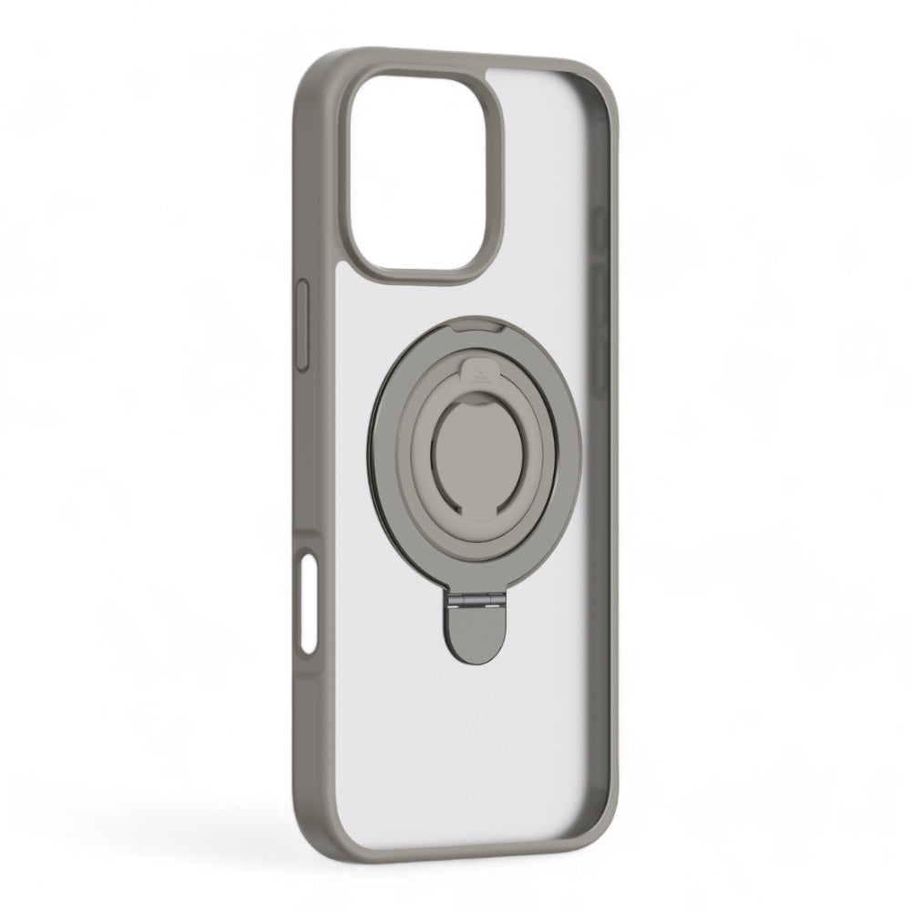 Estuche Devia MagSafe iPhone 16 Pro Delight Series Magnetic Case With Bracket Color Gris Oscuro — foto 5