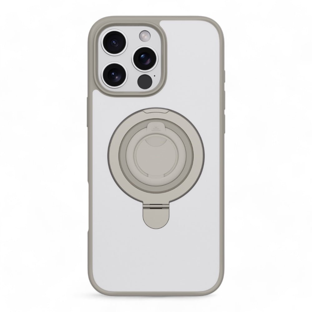 Estuche Devia MagSafe iPhone 16 Pro Delight Series Magnetic Case With Bracket Color Gris Oscuro