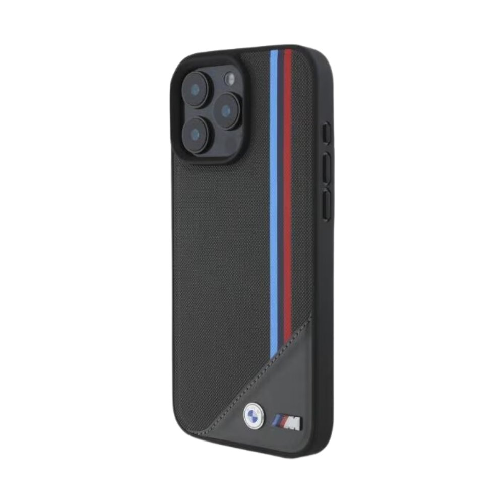 BMW Hc M MagSafe Pu Meshed Tricolor Stripes Antracite iPhone 16 Pro Max — foto 3