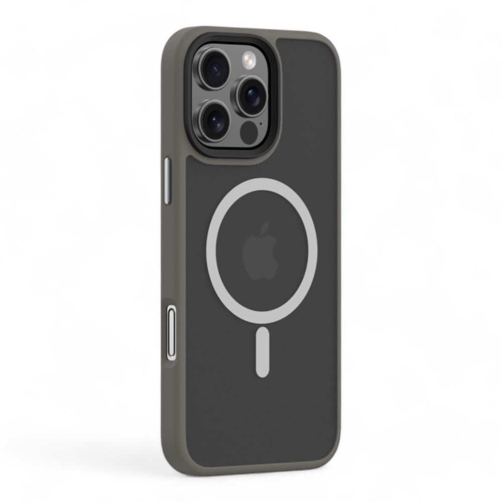 Estuche Devia MagSafe iPhone 16 Pro Pino Series Magnetic Shockproof Case Color Gris Oscuro — foto 2