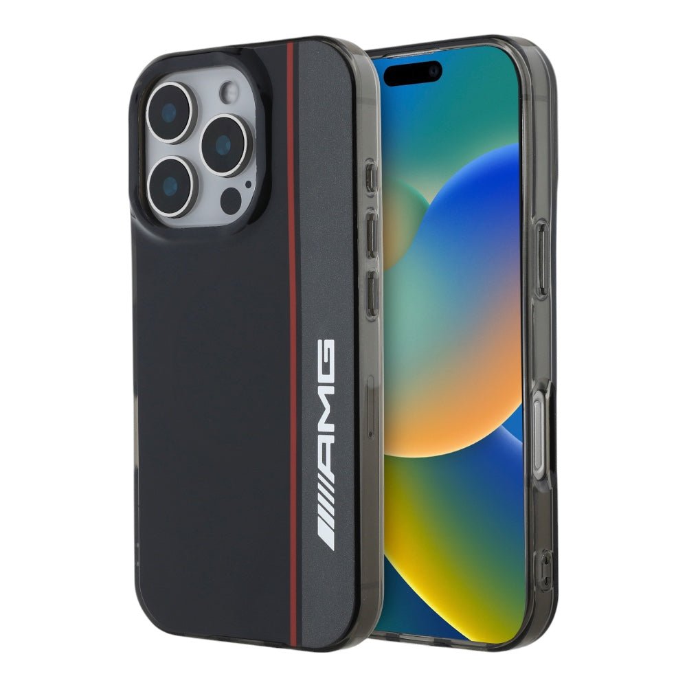 Estuche Amg Skin iPhone 16 Pro MagSafe Case Double Layer Bow Lines Black Color Negro — foto 2
