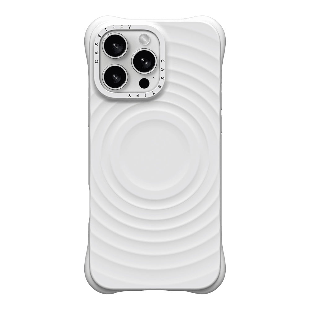 Case CASETiFY Ripple iPhone 16 Plus Blanco