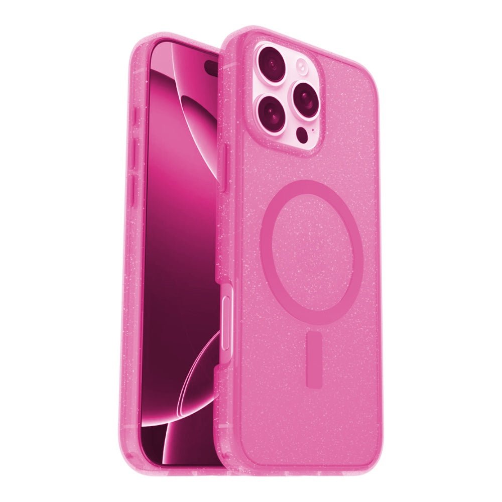 Estuche OtterBox Symmetry con MagSafe iPhone 16 Pro Color Glitter Rosado