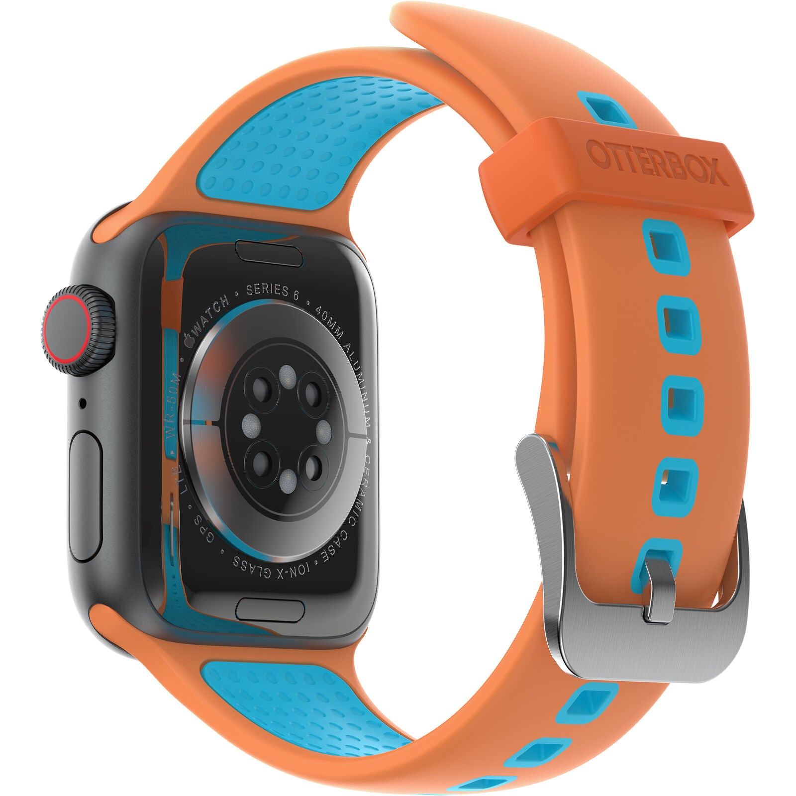 Pulseras OtterBox Pulsera de Silicon All Day Band Anaranjado / Turquesa 42 Mm 44 Mm 45 Mm — foto 5