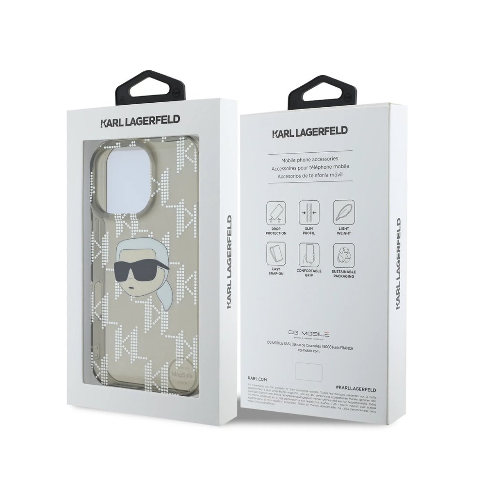 Estuche Karl Lagerfeld Hc Iml K. Head Monogram Electroplated iPhone 16 Pro — foto 4