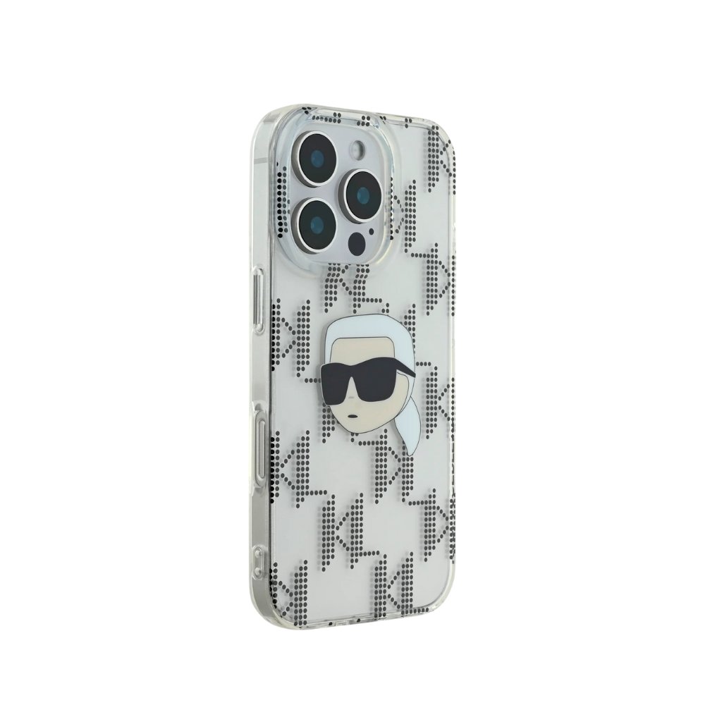 Estuche Karl Lagerfeld Hc Iml K. Head Monogram Electroplated Transparent iPhone 16 Pro Max — foto 2