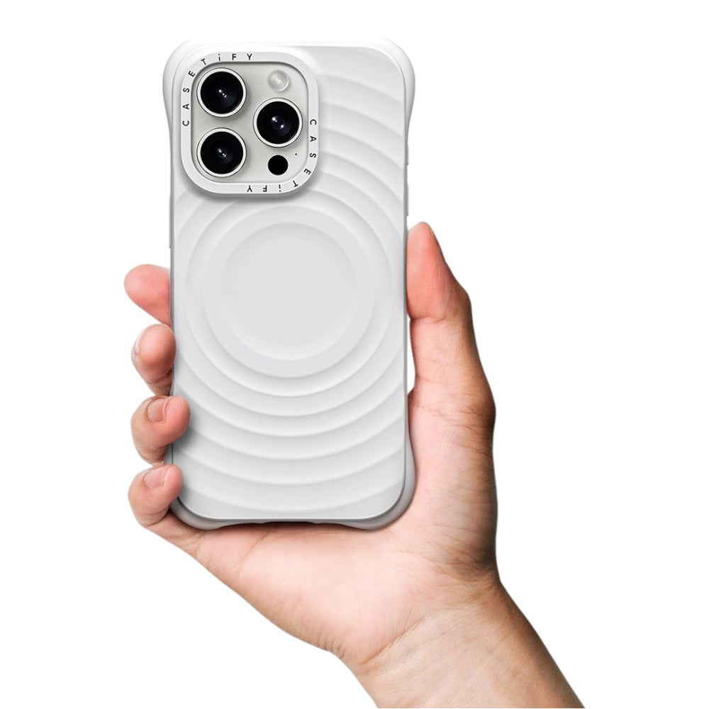 Case CASETiFY Ripple iPhone 16 Pro Max Blanco — foto 4