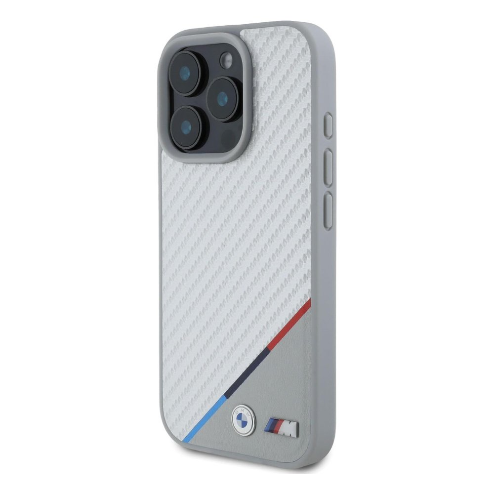 BMW Hc M MagSafe Pu Carbon Tricolor Line Grey iPhone 16 Pro — foto 2