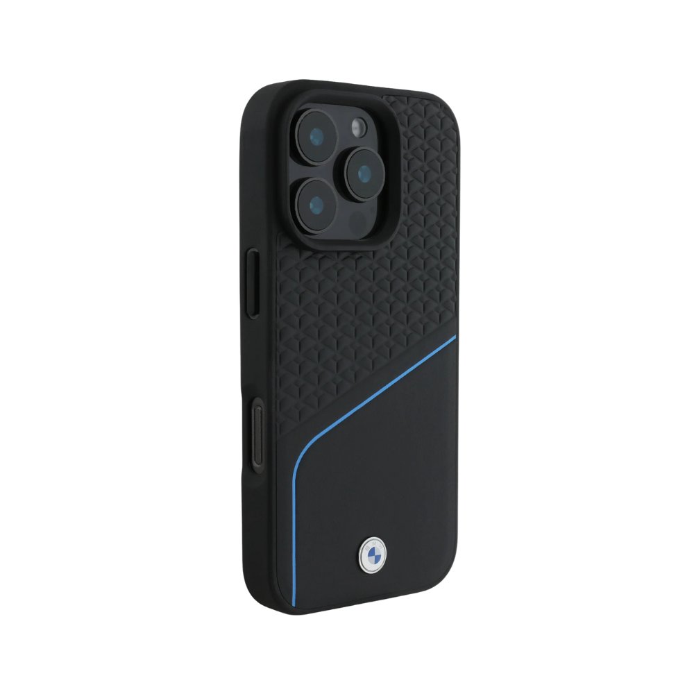 BMW Hc Sign MagSafe Leather Textured And Line Black iPhone 16 Pro Max — foto 2
