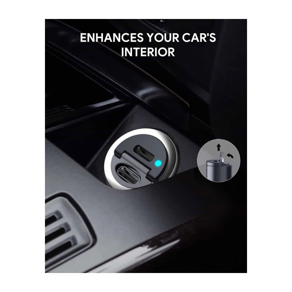 Cargador Aukey Carro 30 W Ultra Small 2 Port Tipo C para Color Negro — foto 2