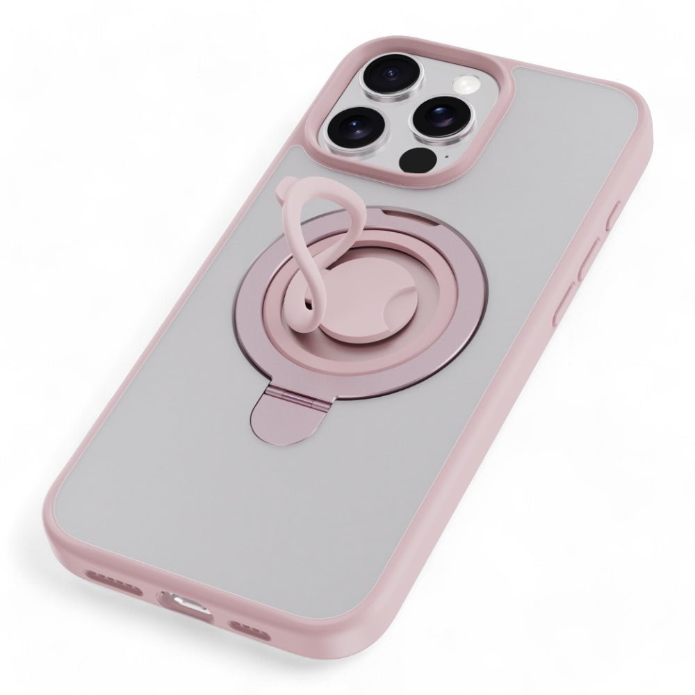 Estuche Devia MagSafe iPhone 16 Plus Delight Series Magnetic Case With Bracket Color Fucsia — foto 4