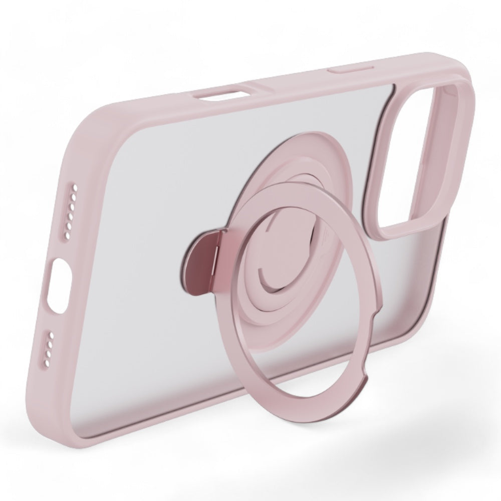 Estuche Devia MagSafe iPhone 16 Plus Delight Series Magnetic Case With Bracket Color Fucsia — foto 6