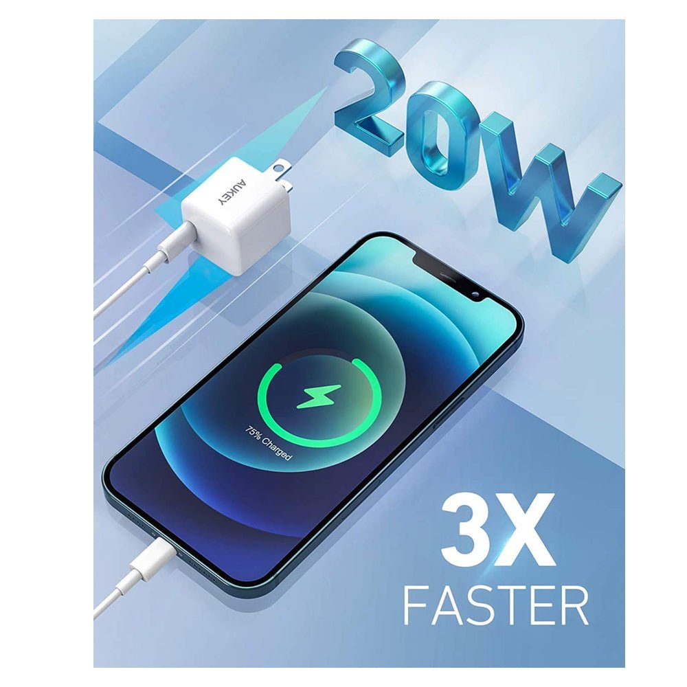 Cargador Aukey Pared 20W Ultra Compacto PD Blanco — foto 2
