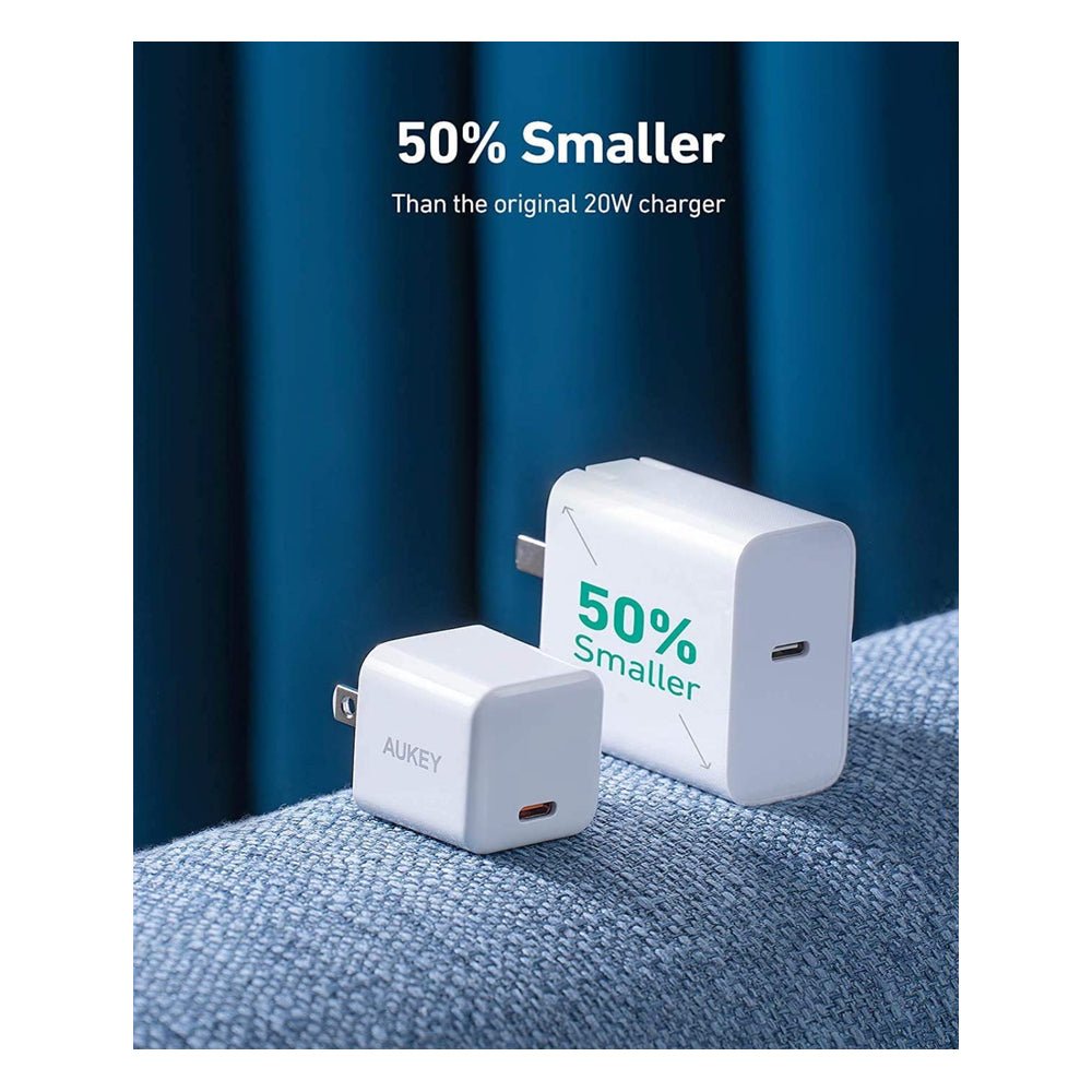 Cargador Aukey Pared 20W Ultra Compacto PD Blanco — foto 3