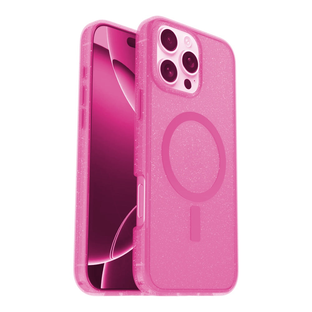 Estuche OtterBox Symmetry con MagSafe iPhone 16 Pro Max Color Glitter Rosado