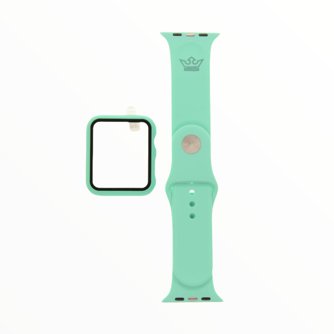 Accesorio El Rey Pulsera con Bumper y Protector de Pantalla Apple Watch 42 Mm Color Menta — foto 2