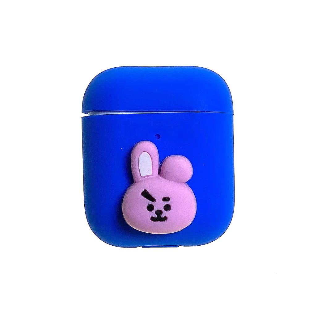 Estuche Audifonos Generico Case AirPods 1 / 2 Conejo Apple Gen 1 , Gen 2 Color Azul