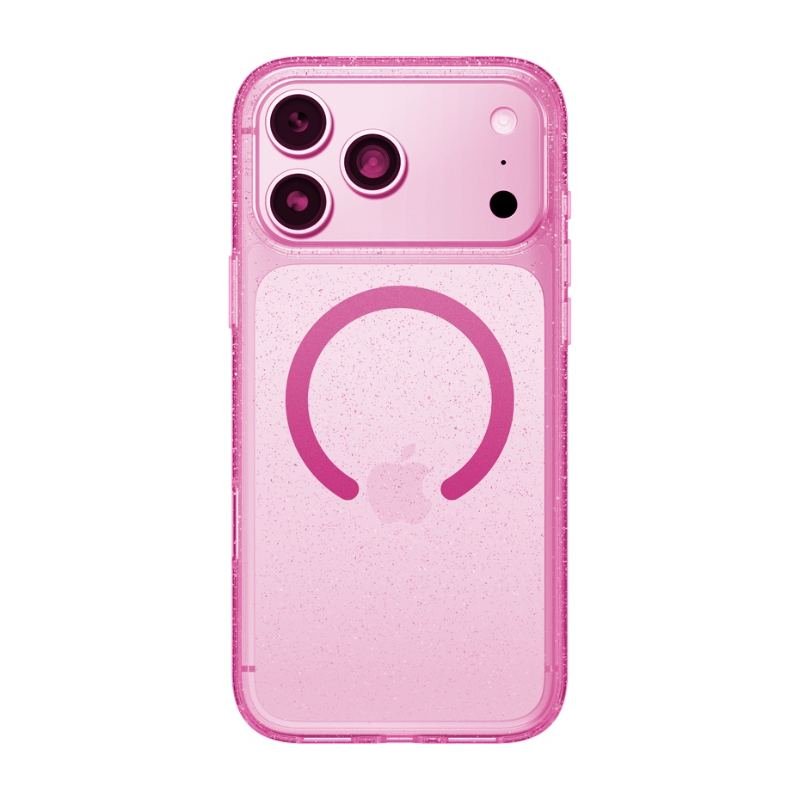 Estuche OtterBox Symmetry MagSafe iPhone 17 Pro Max Color Glitter Rosado