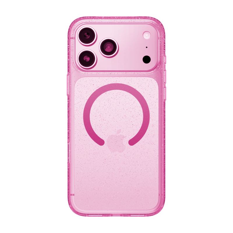 Estuche OtterBox Symmetry MagSafe iPhone 17 Pro Max Color Glitter Rosado