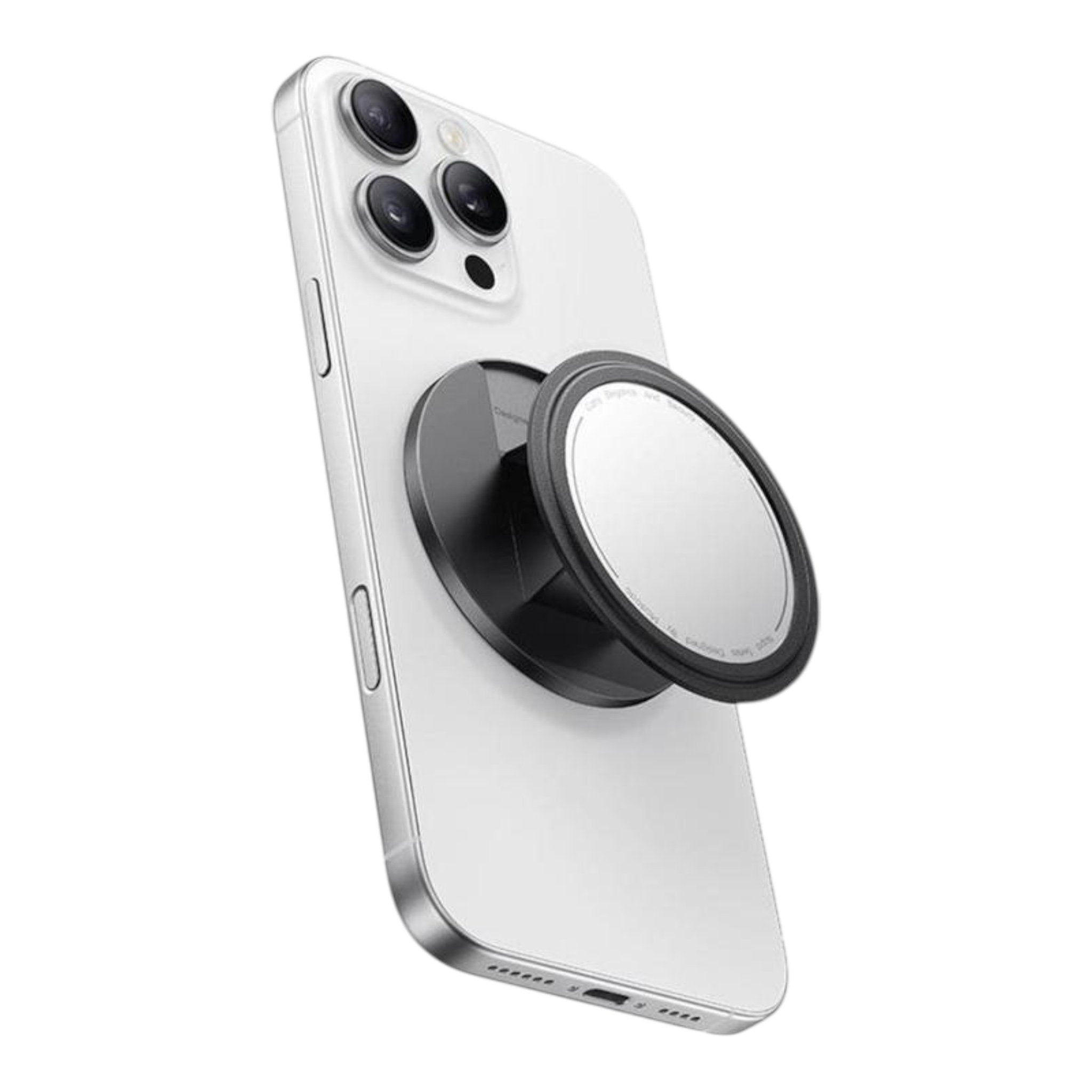Accesorio McDodo Mr-7912 Soporte Circular Magnético Espejo para Celular Serie Napa Negro