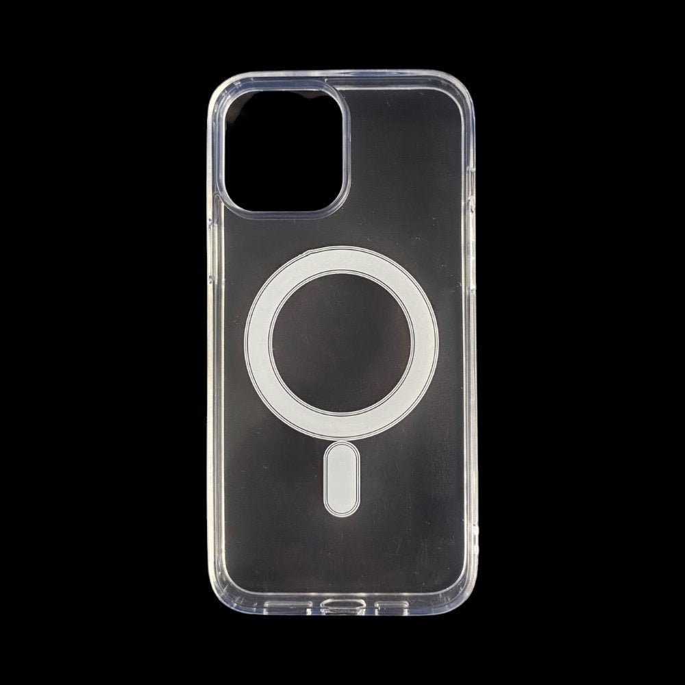 Estuche el rey botones gris color trasparente con magsafe iphone 15 plus