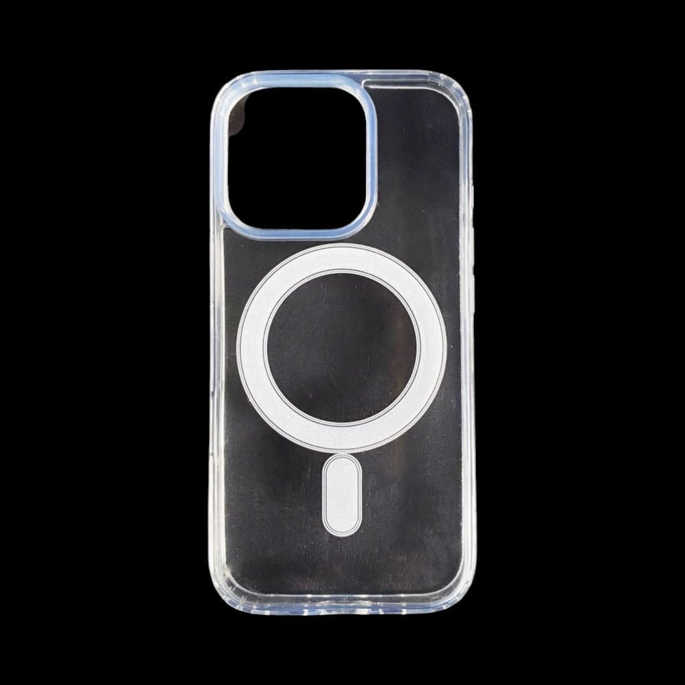 Estuche el rey botones gris color trasparente con magsafe iphone 15 pro