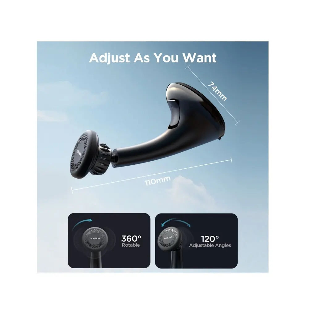 Accesorio joyroom holder jr-zs356 magnetic car phone mount (windshield) color negro  Shop name