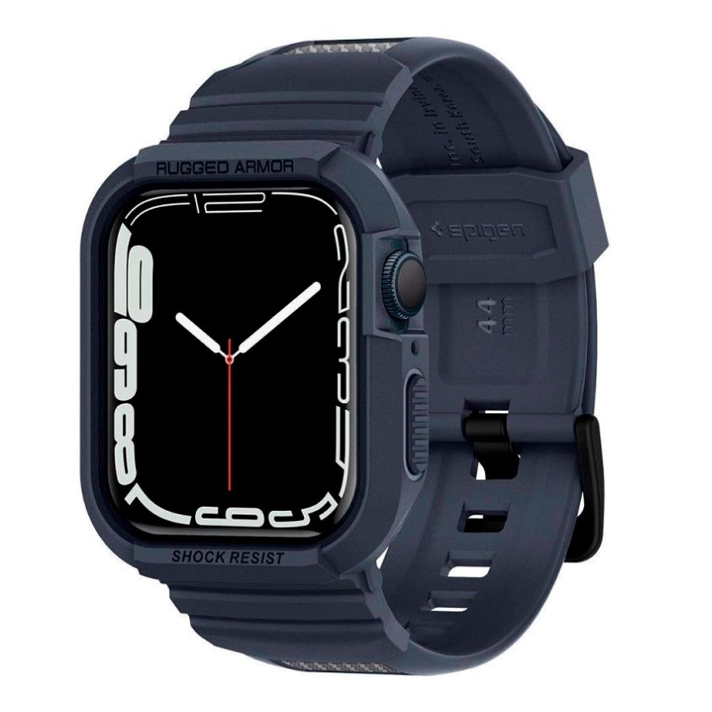 Accesorio spigen pulsera apple watch 49mm rugged armor pro color azul marino