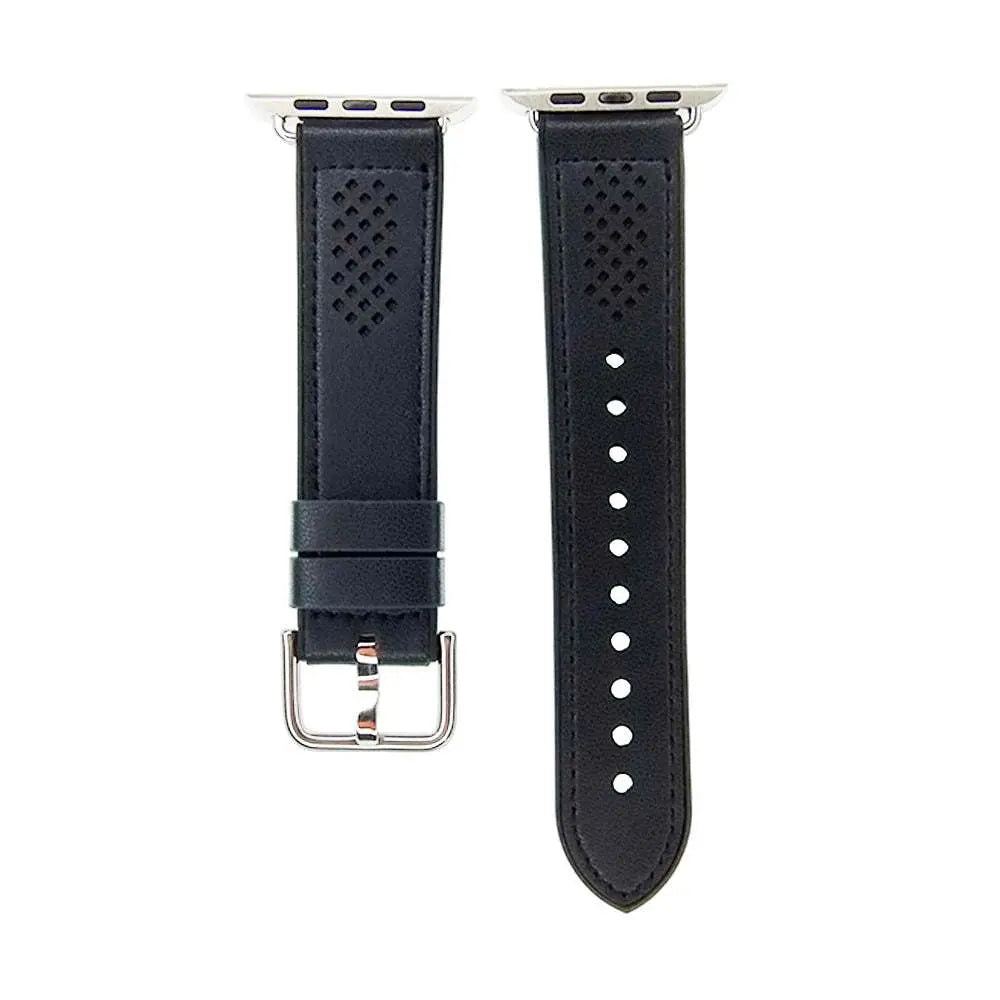 Accesorio Spigen pulsera retro para Apple Watch, color negro, compatible con tamaños 42mm, 44mm, 45mm, y 49mm.