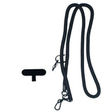 Accesorio el rey strap 8mm 1.2 m largo con sujetadora new con colgador de llaves y audifonos color negro  Shop name