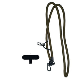 El Rey Strap Accessory 8mm 1.2m Long With New Holder With Key Hanger And Headphones Moss Green Color