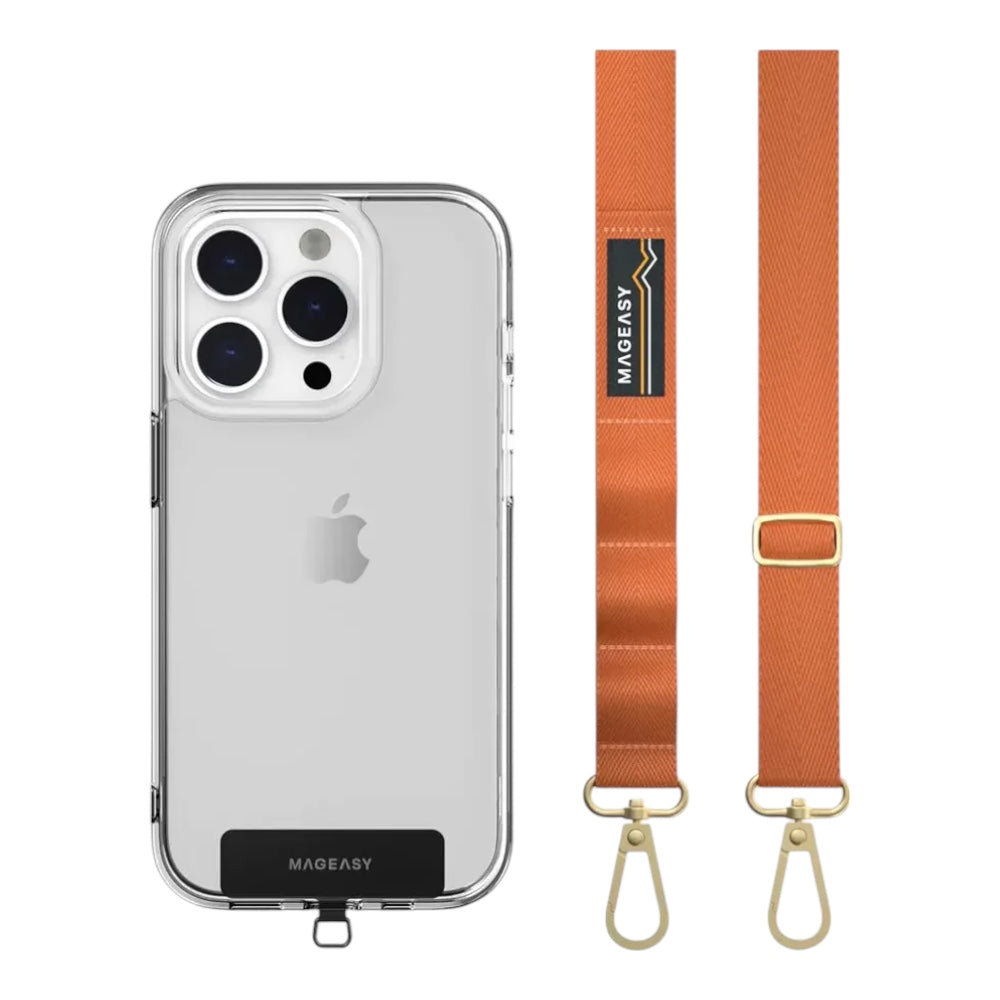 Accesorio switcheasy strap 20 mm para cualquier celular color naranja