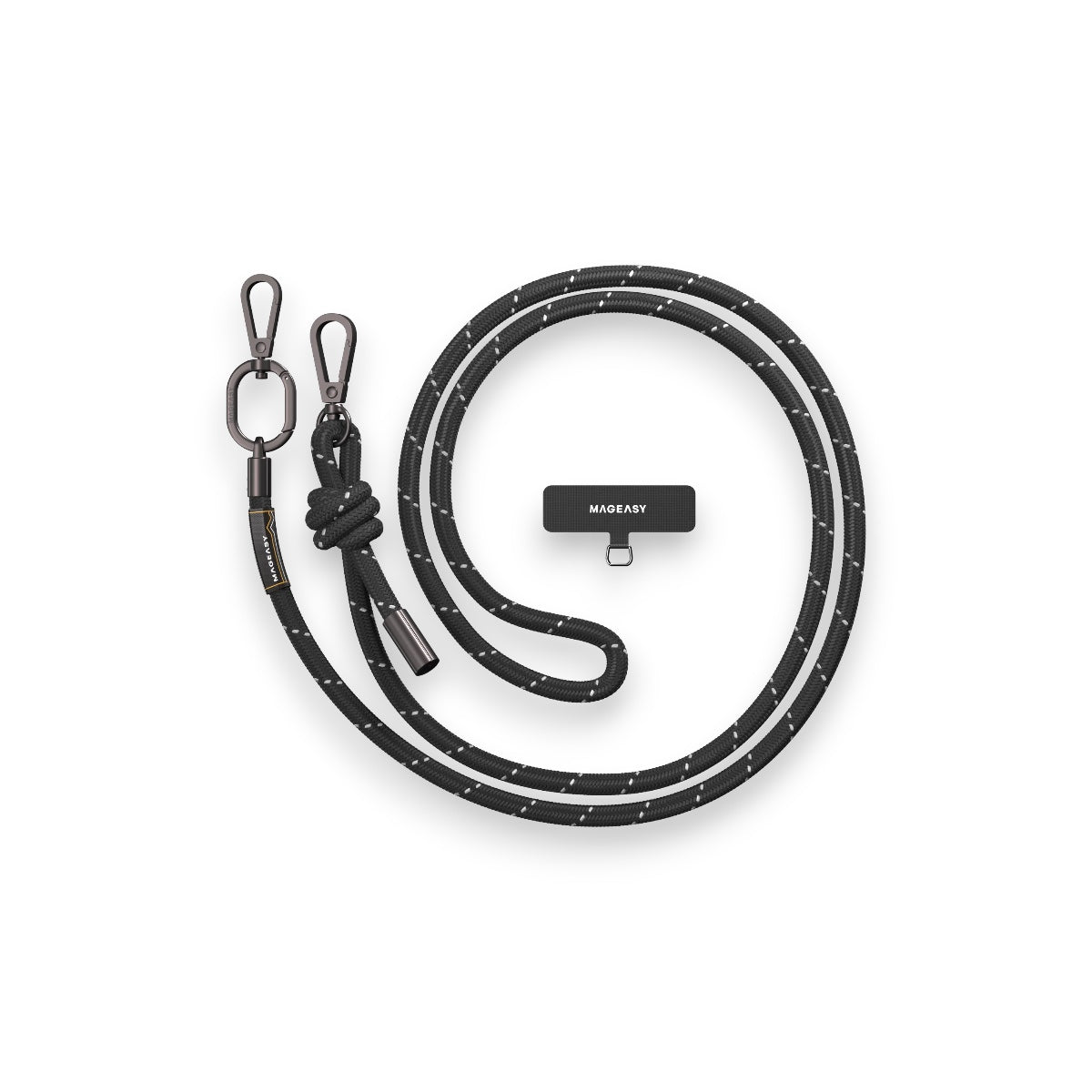 Accesorio switcheasy strap 8.3 mm para cualquier celular ( reflective black ) color negro